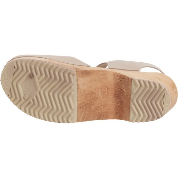 MIA Made in Europe Freja Mary Jane Swedish Clogs - Italian Leather Taupe  367sn - Picture 3 of 8
